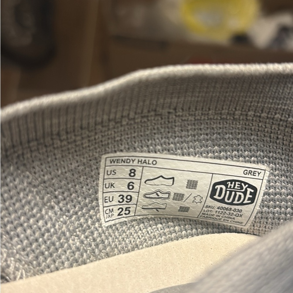 Hey Dude Wendy Halo Light Gray Shoes